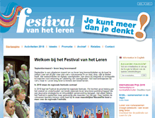 Tablet Screenshot of festivalvanhetleren.nl